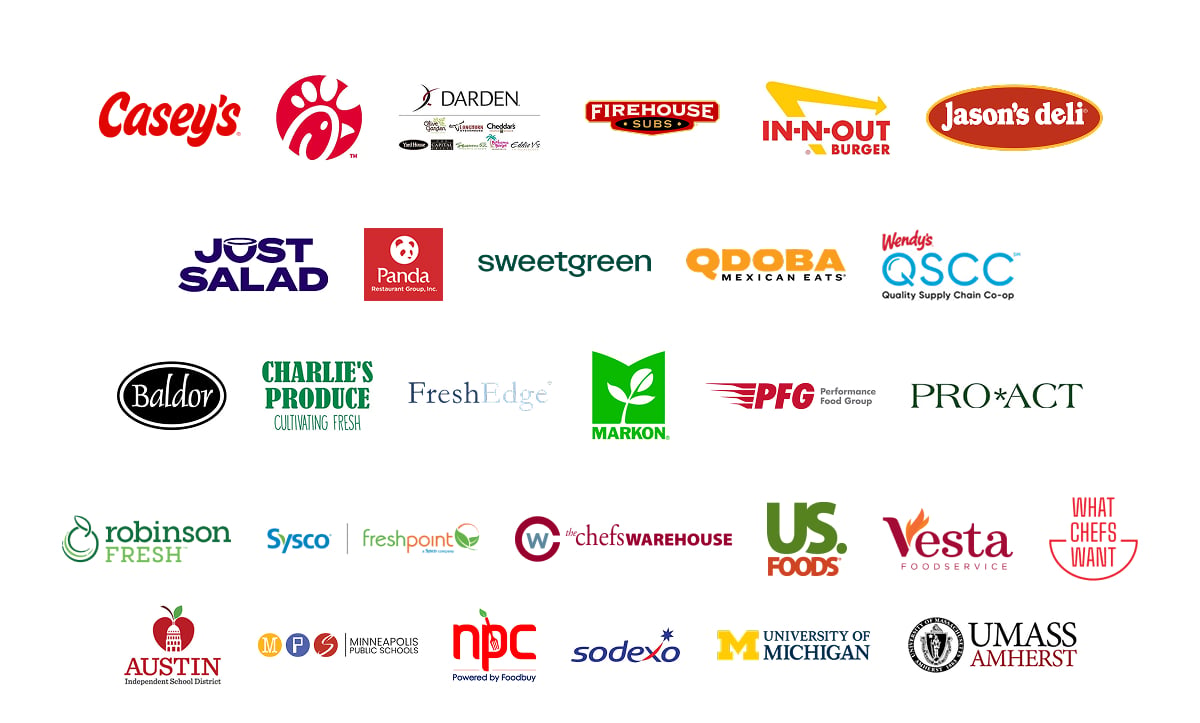 company logos of buyers attending the 20226 foodservice conference