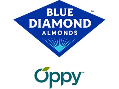 Blue Diamond Almonds Logo with Oppy Logo