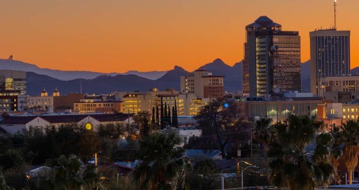 Tucson skyline with mountain