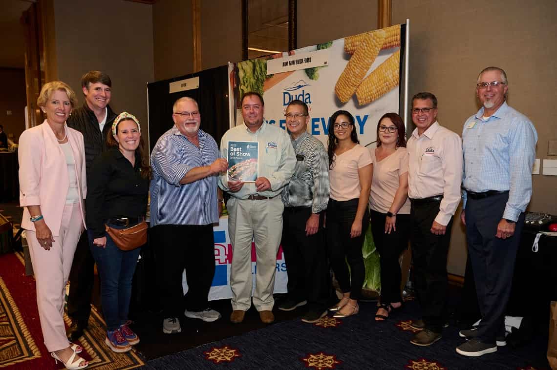 Representatives from Duda accepting their marketing award at the 2022 Foodservice Conference