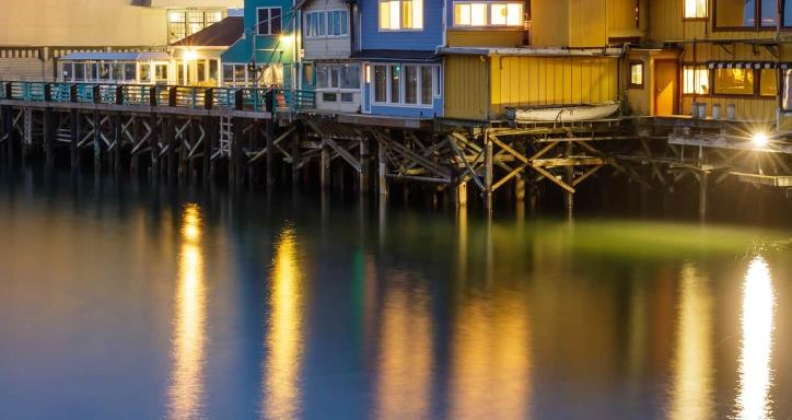Monterey, California: Old Fisherman's Wharf on a summer's evening.