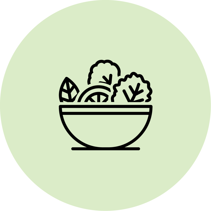 Bowl of salad icon