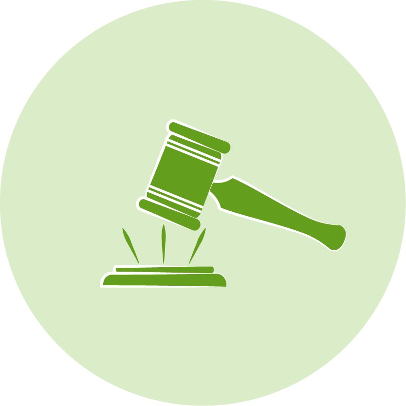 Judges gavel striking