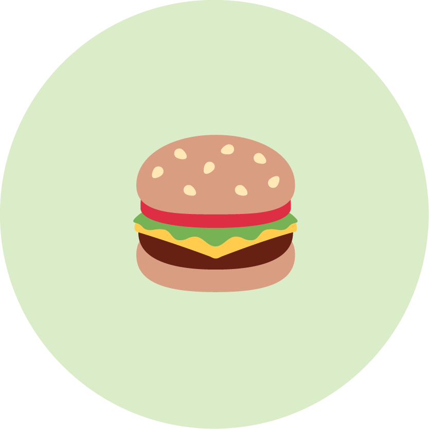 Cartoon style hamburger icon