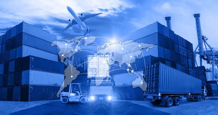 shipping containers with global overlay