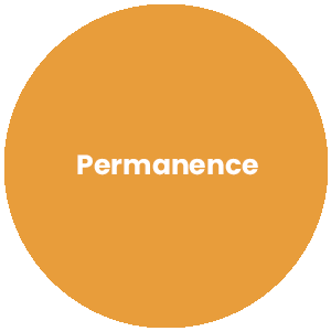 Circle with the word Permanence in the center