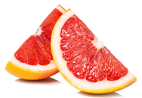 slice of pink grapefruit citrus fruit isolated on white background slice of pink grapefruit citrus fruit isolated on white background