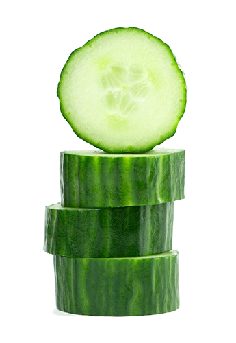 Stack of fresh cucumber slices on white background. Stack of fresh cucumber slices on white background.