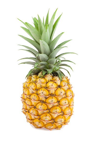 An uncut pineapple