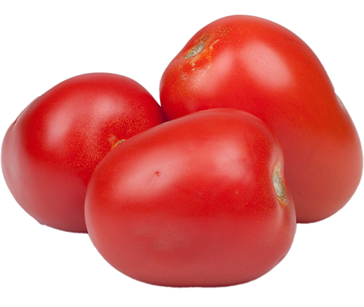 An image of roma tomatoes isolated on white. An image of roma tomatoes isolated on white.