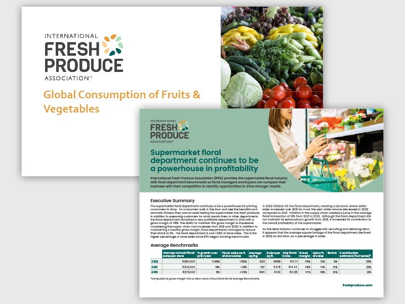 Cover of IFPA Global Consumption of Fruits & Vegetables.