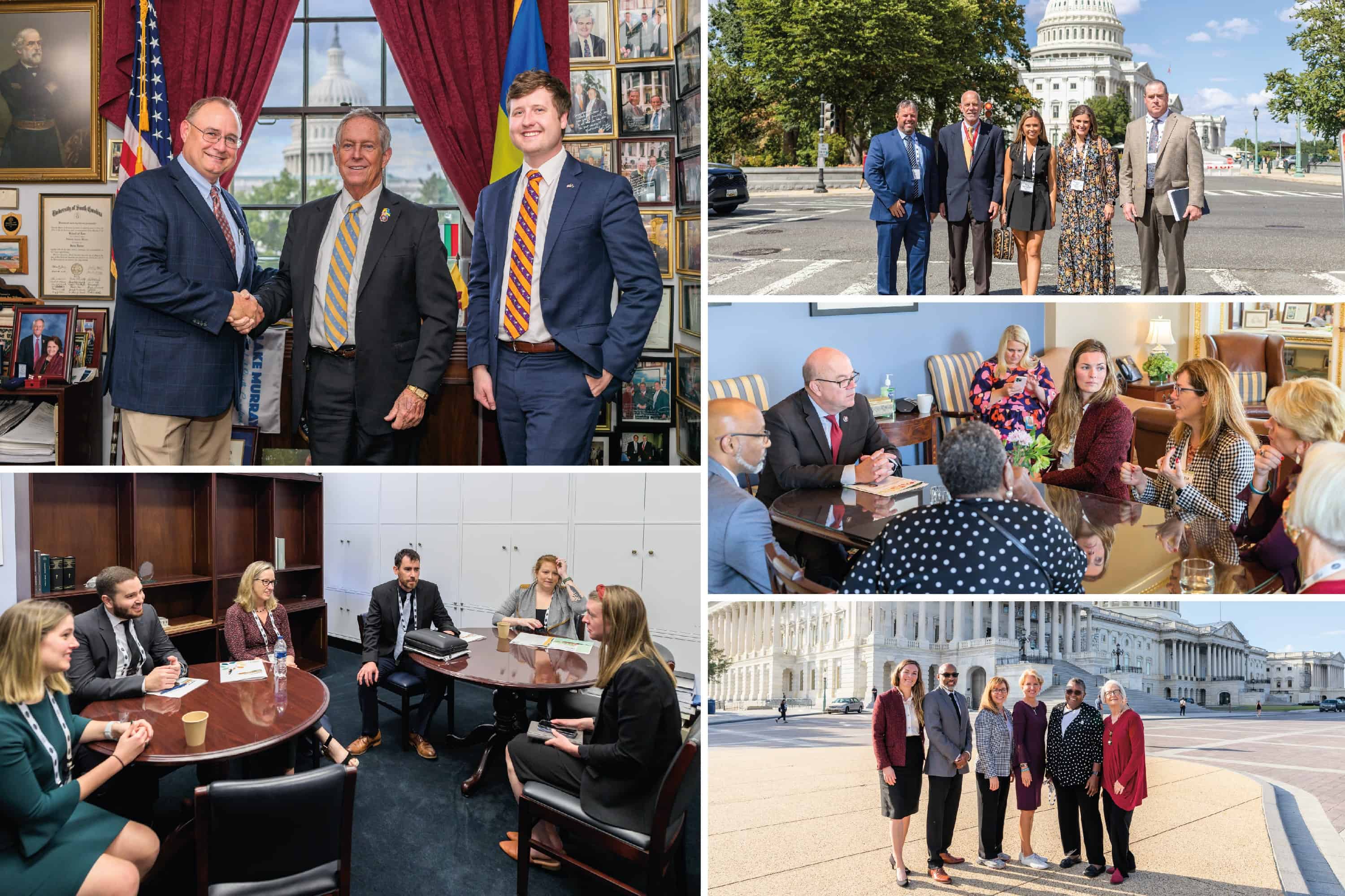 Collage of various images of IFPA in Washington D.C.